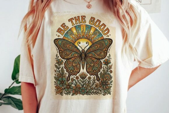 Boho Butterfly Retro Sun Graphic: A Designer's Guide to This Psychedelic Art File