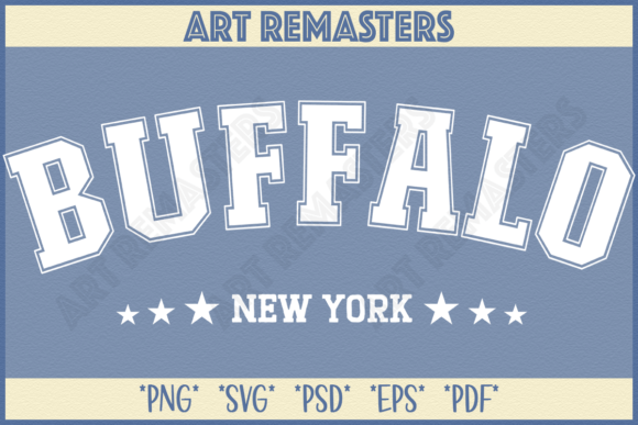 Buffalo College-Style Text Graphic: A Bold Choice for Your Next Project