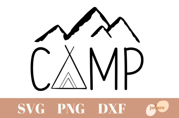 Camp Mountains Camping Design Graphic: Your Next Favorite Design Asset