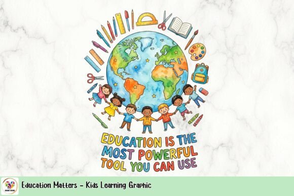 Education Matters - Kids Learning Graphic: A Design Asset for Inspiration