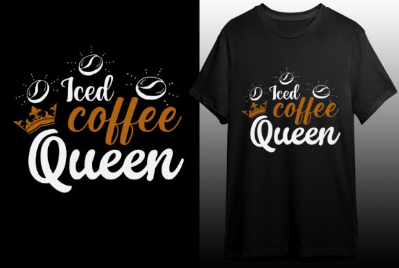 Iced Coffee Queen T-shirt Design: A Creative Asset for Your Brand