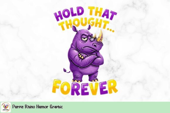 Purple Rhino Humor Graphic: Quirky Branding That Sticks